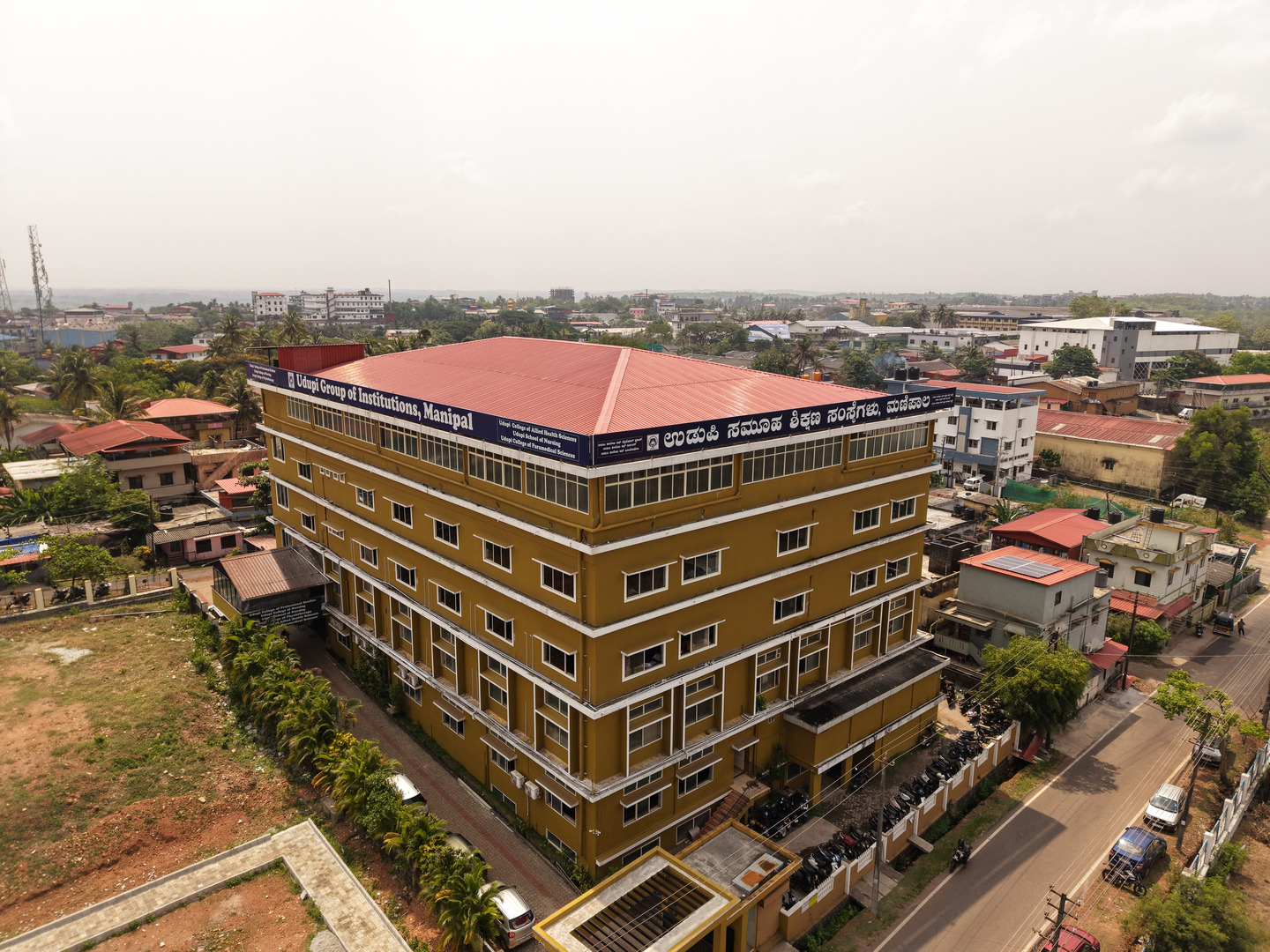 Aerial view of the campus